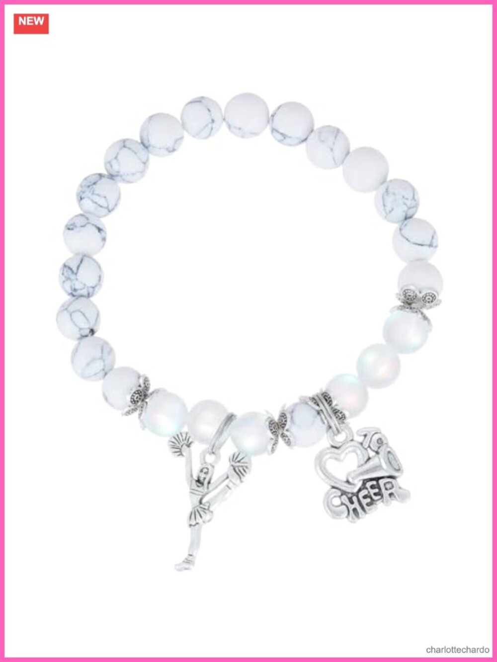 Cheer Charm Bracelet Cheerleader Bangle Coach Team Gift